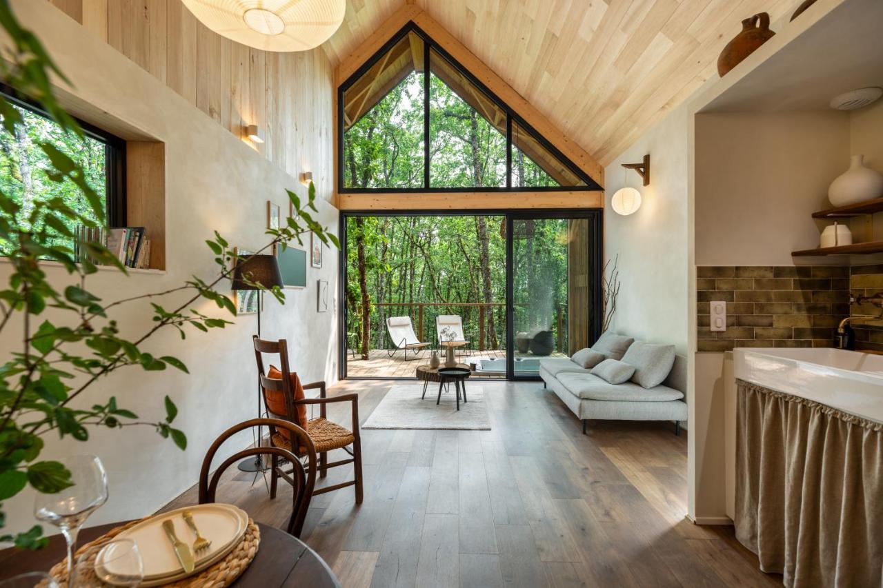 Wabi Sabi Lodge - Spa&Sauna Privatif - Foret Turenne Buitenkant foto